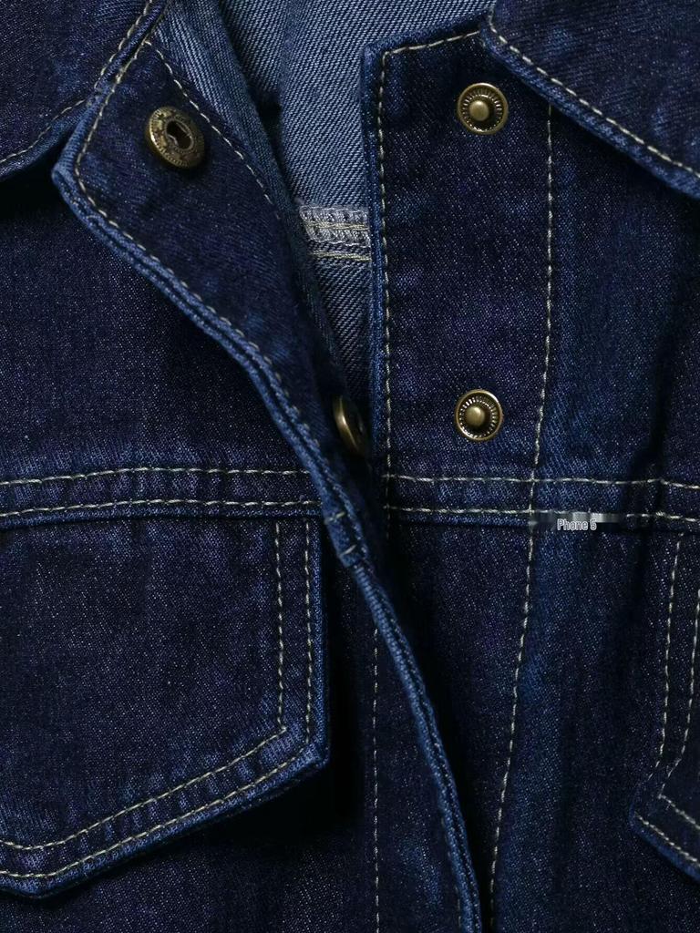 2025 Frühling Damen Jeansjacke mit Gürtel & Straight-Leg Hose Set