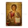 Jesus Christ Holding The Gospels Metal Plaque Poster Wall Mural Create Cave Party Living Room Tin Sign Poster