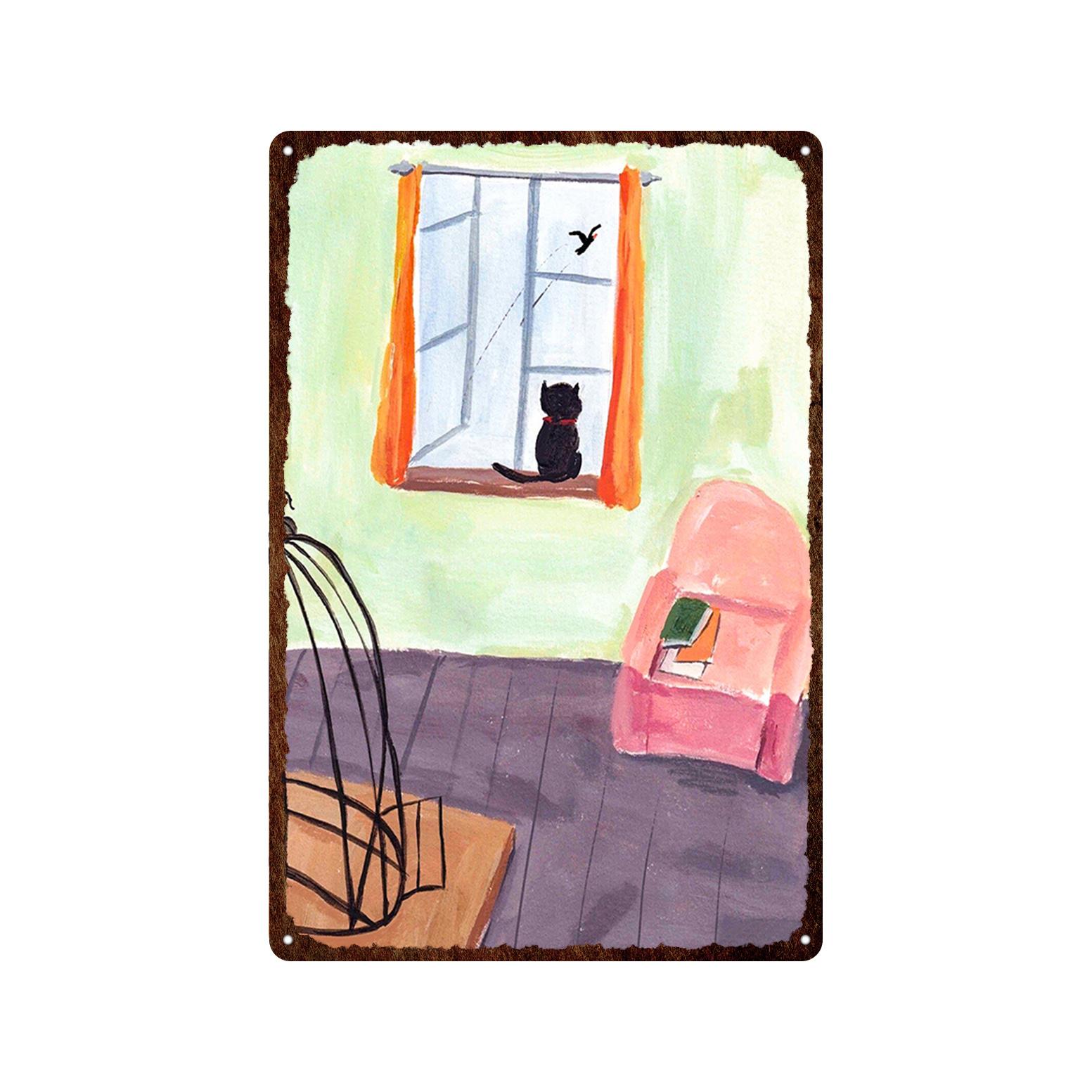 

Характерный окрашенный пейзаж, металлическая вывеска, винтажная жестяная вывеска, металлический винтажный бар, винтажное украшение стены, бар, клуб, металлический плакат 20x30cm