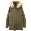 Down Mod Coat M Olive With Raccoon Fur Men's Used