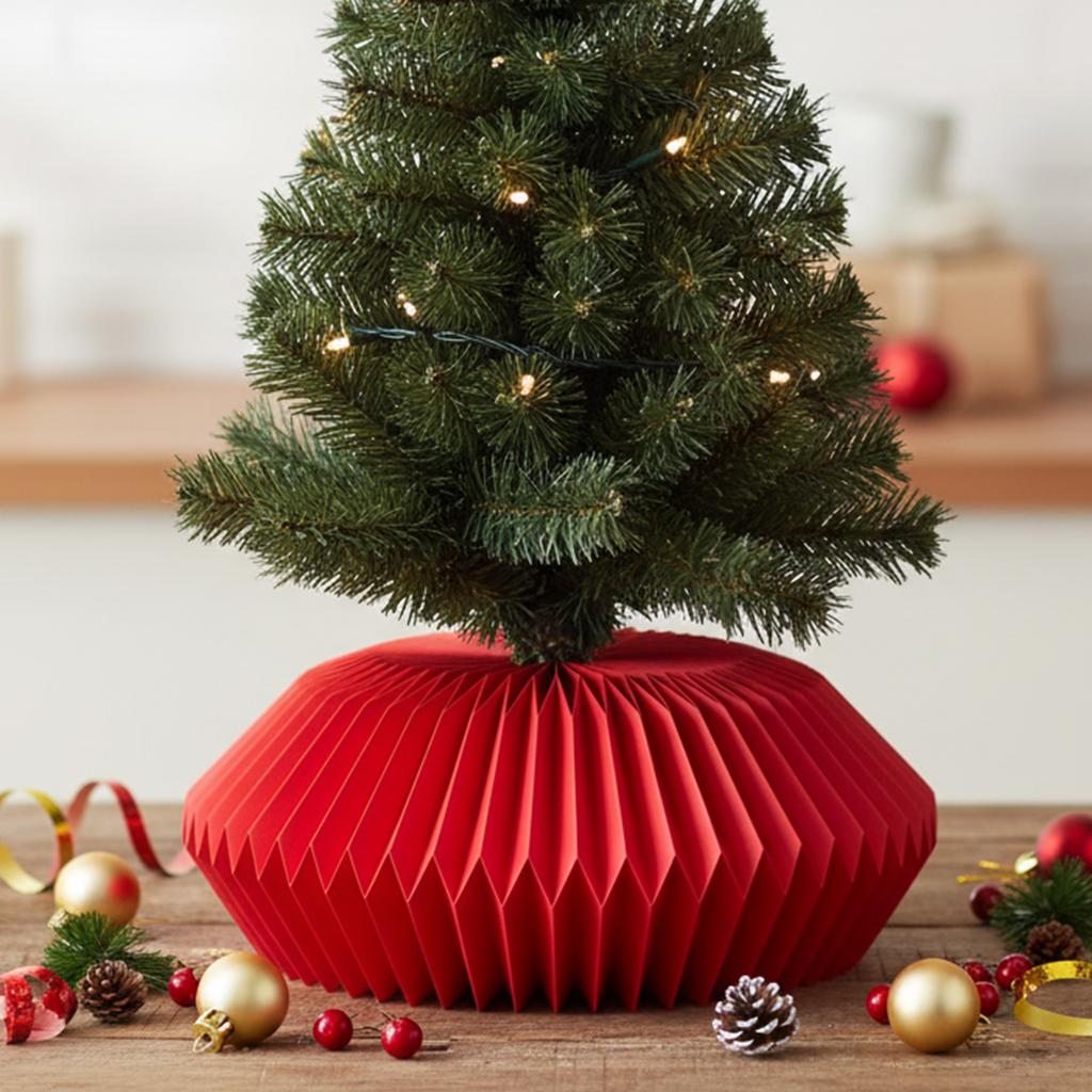 Honeycomb Foldable Christmas Tree Base Ring 60cm-70cm Diameter Indoor Christmas Tree Base for Xmas New Year Holiday