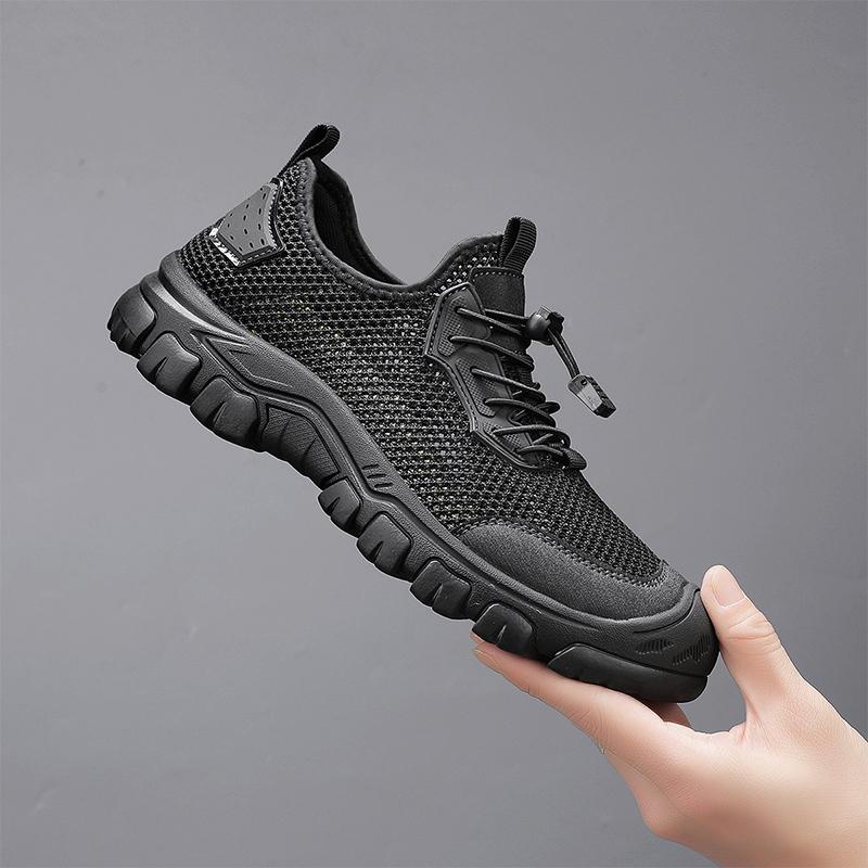 Fashion Outdoor Breathable Mens Casual Shoes Comfortable Summer Beach Shoes Business Soft Mesh Shoes Sandals Leisure Walk Male Sneaker