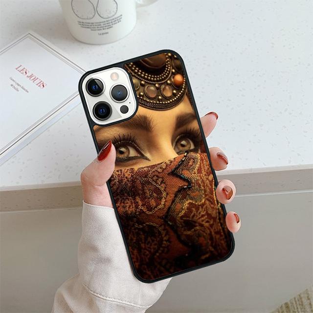 Islamic Hijab Gril Eye Queen Phone Case For iPhone 17 Air 14 15 16 13 12 Cover For Apple Pro Max Plus
