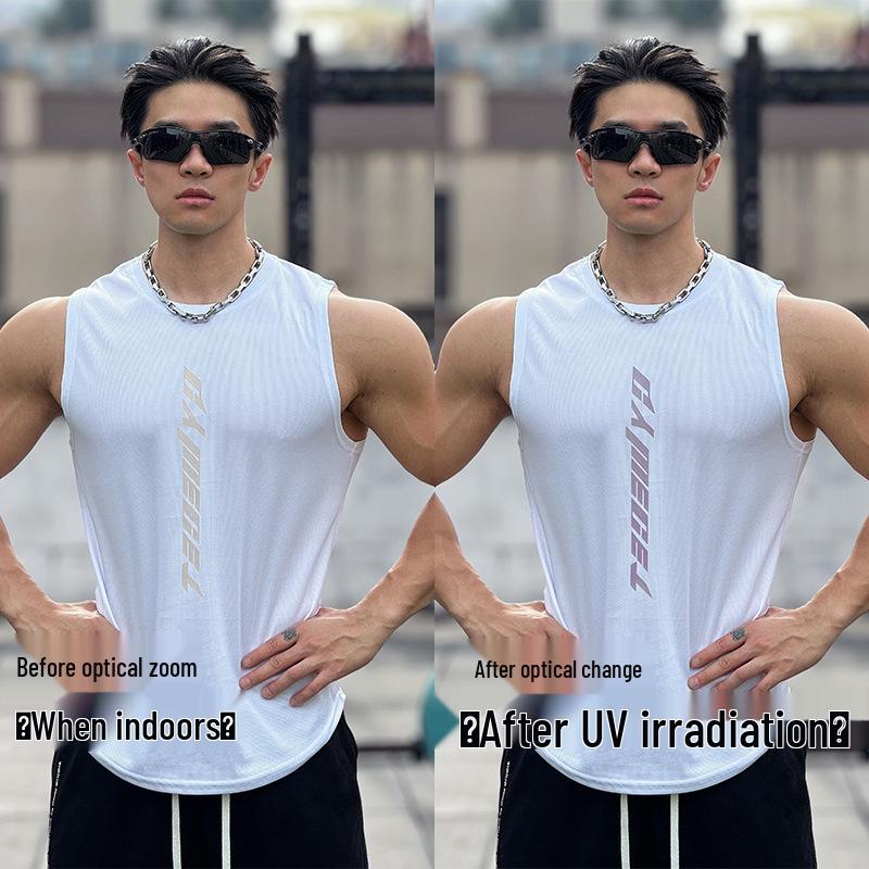 Ärmelloser Schnelltrocknender Mesh-Pullover Vest für Herren Fitness