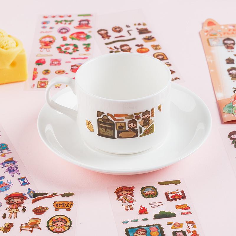 PET Cute Animal Stickers - Pet Planet Series for Journals & Children's Water Bottles