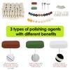 237pcs Wool Felt Polishing Wheel Cloth Buffing Disc Jewelry Mirror Sanding Pads Kit 1/8" Shank For Dremel Drill Rotary Tool
