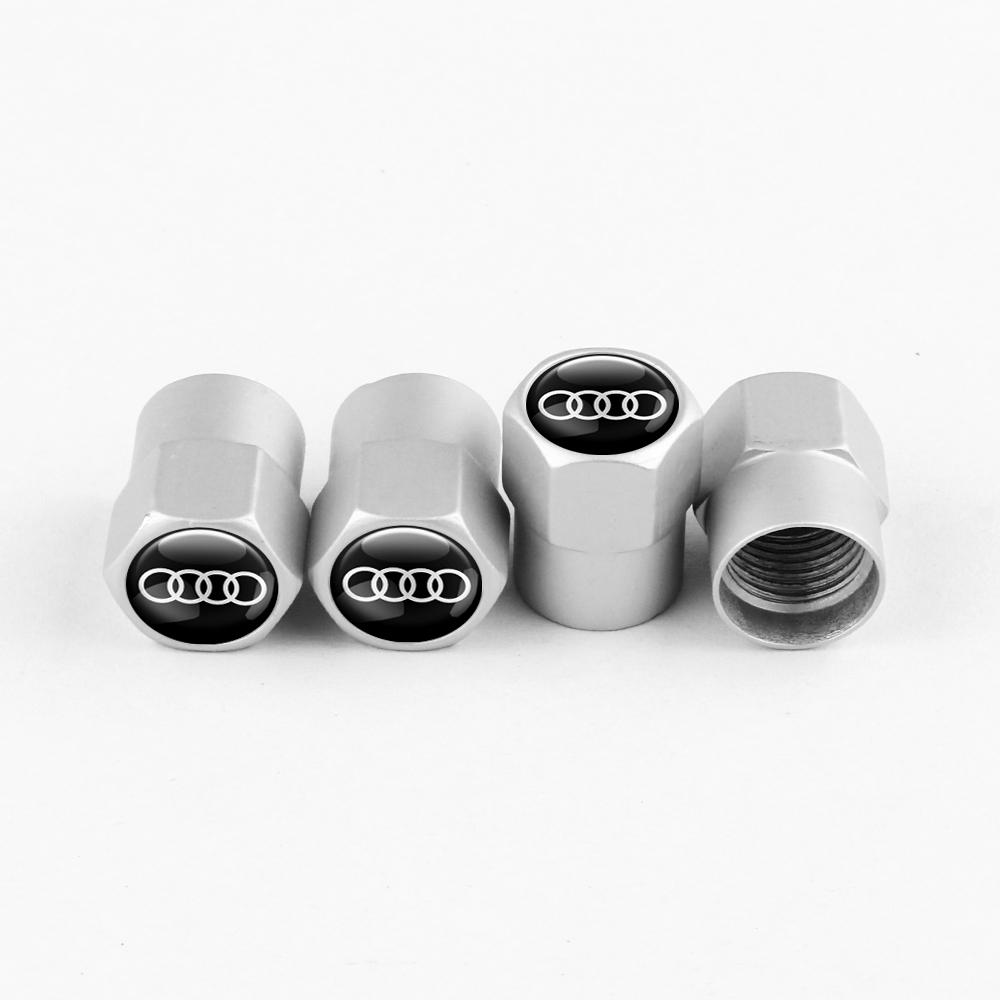 4 Pezzi Styling Auto Tappi Valvole Pneumatici Ruote Coprivalvole Stelo Valvola Pneumatico Auto Per Audi A3 A4 B8 8P 8V A6 C7 A5 Q5 B7 B6 B9 QUTTRO RS Q3 Q7