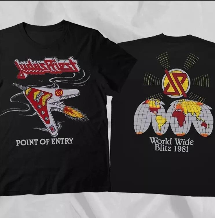 Vintage 1981 JUDAS PRIEST 1981 World Wide Blitz Tour T-shirt, Size S-4XL