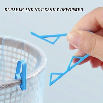 5pcs Garbage Bag Clip, Anti Slip Garbage Bin Clip. Garbage Bag Holder, Home Kitchen, Bathroom, Office, Cleaning Supplies