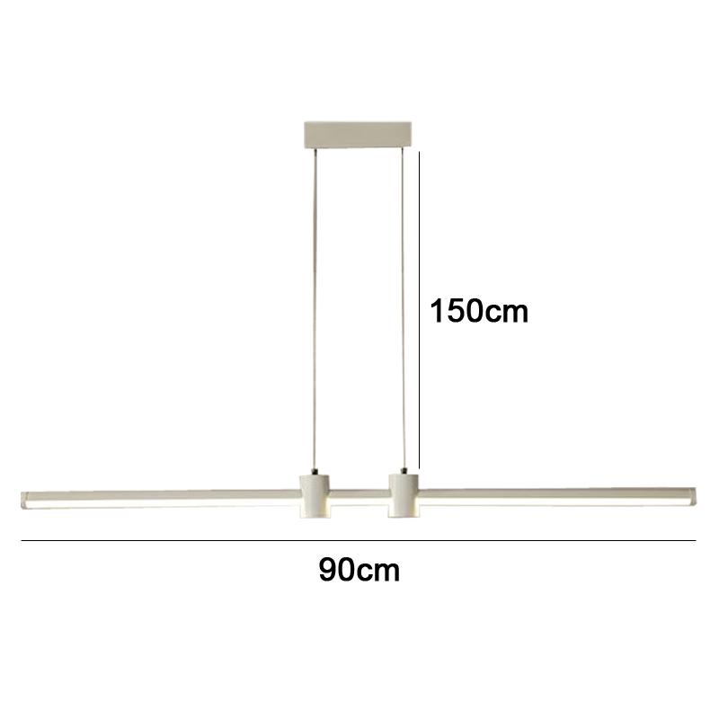 

Минималистичный серебристый подвесной светильник для столовой, современный простой обеденный стол, островной бар, белая колонна, прорезной подвесной светильник для чайного домика 18W&Warm light белый
