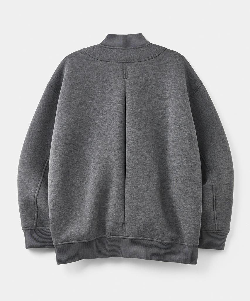 TAKEASY Neoprene Varsity Jacket (Dark Grey)