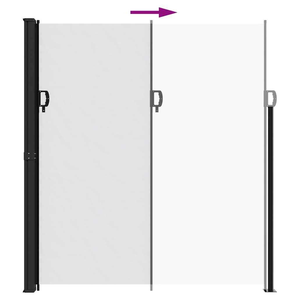Retractable Side Awning White 220 x 600 cm