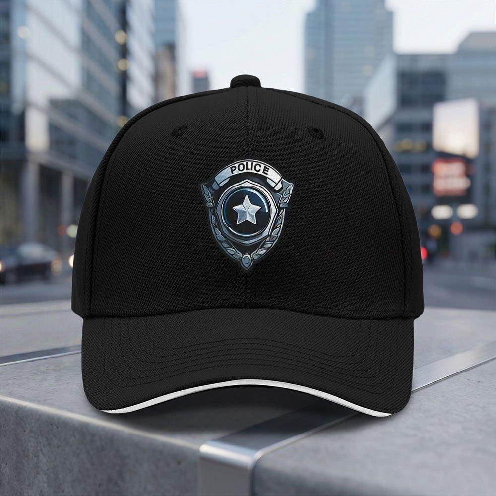 Adjustable Police Badge Baseball Cap With Emblem Lightweight Breathable For All Seasons Daily Commuting Gifts