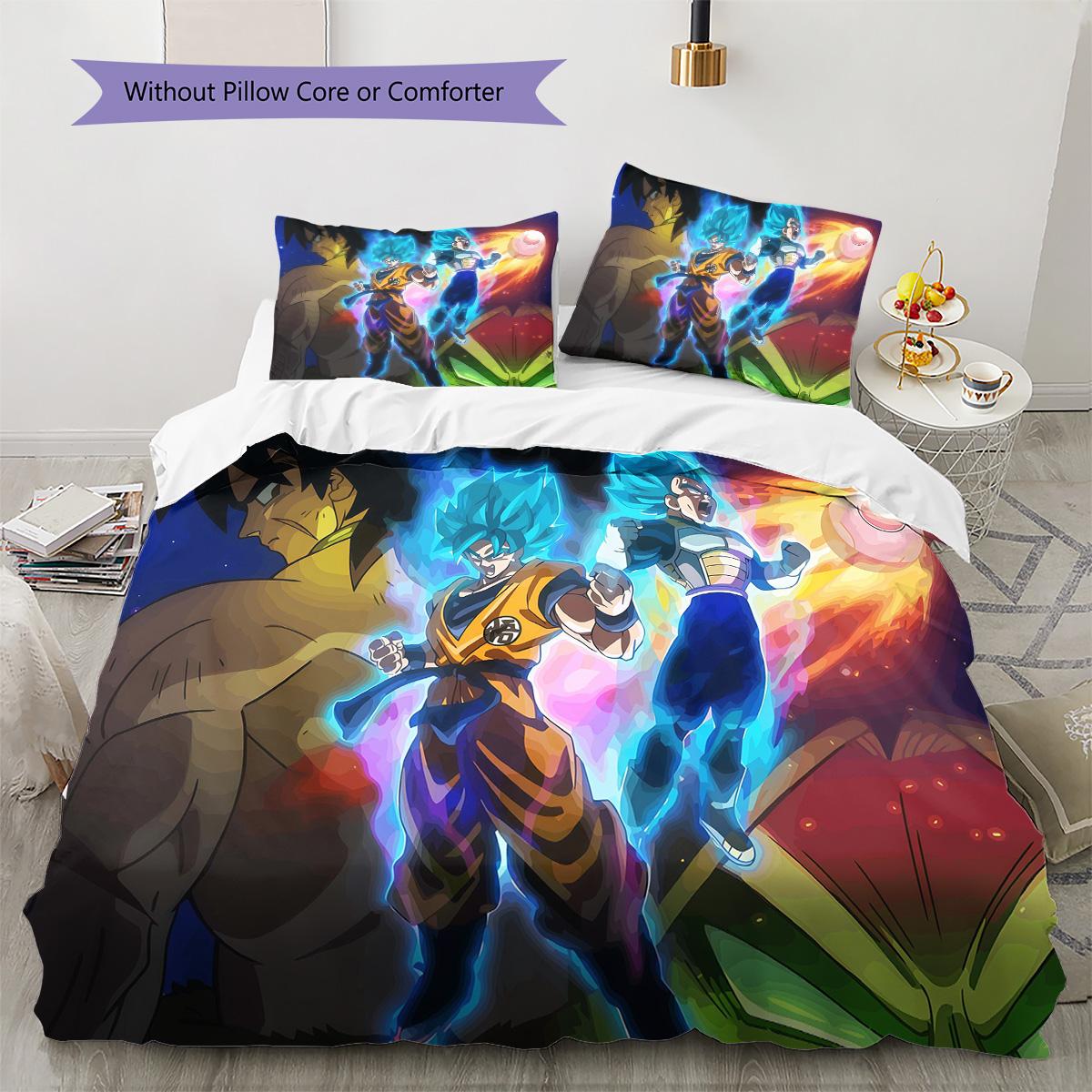 

Dragon Ball Wrinkle-Resistant Bedding Set Soft Breathable Duvet Cover Pillowcases 135x200cm