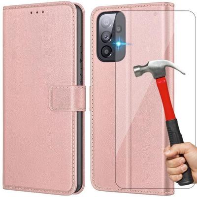 Case and Tempered Glass for Samsung Galaxy A53 5G - Pink - Shockproof - Personal Information Protection