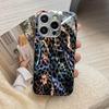 Colorful leopard print fashion phone cases carcasa Smartphone Glass Phone Case for iPhone 17 16 15 14 13 12 11pm Pro Plus fundas