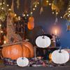 Elegant Easy to Use Reliable 12 Pack Halloween White Plastic Artificial Pumpkins For Decor Diy Smooth