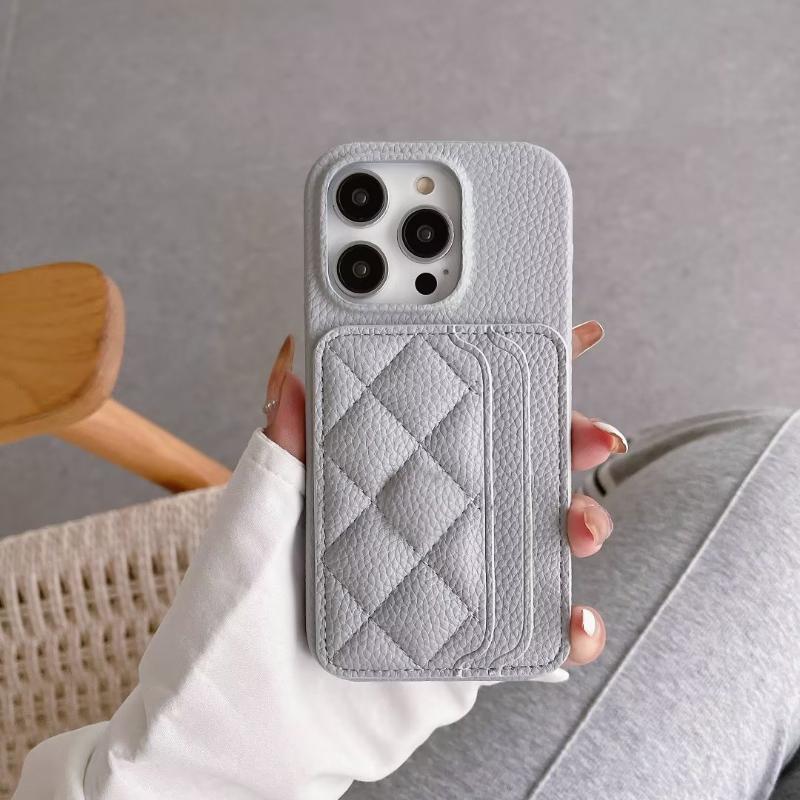 New Solid Color Leather Wallet Twin Card Slot Phone Case For iPhone 16 Pro Max E 14 11 12 13 15 Pro Max Mini Bumper Back Cover