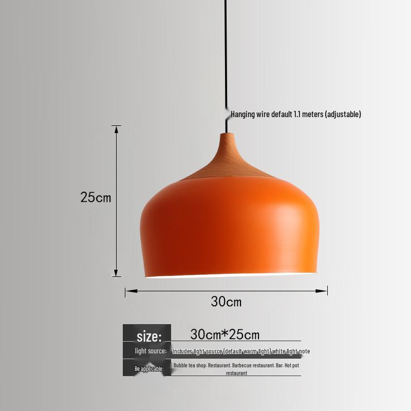 Orange Nordic Industrial Pendant Light for Restaurants & Bars