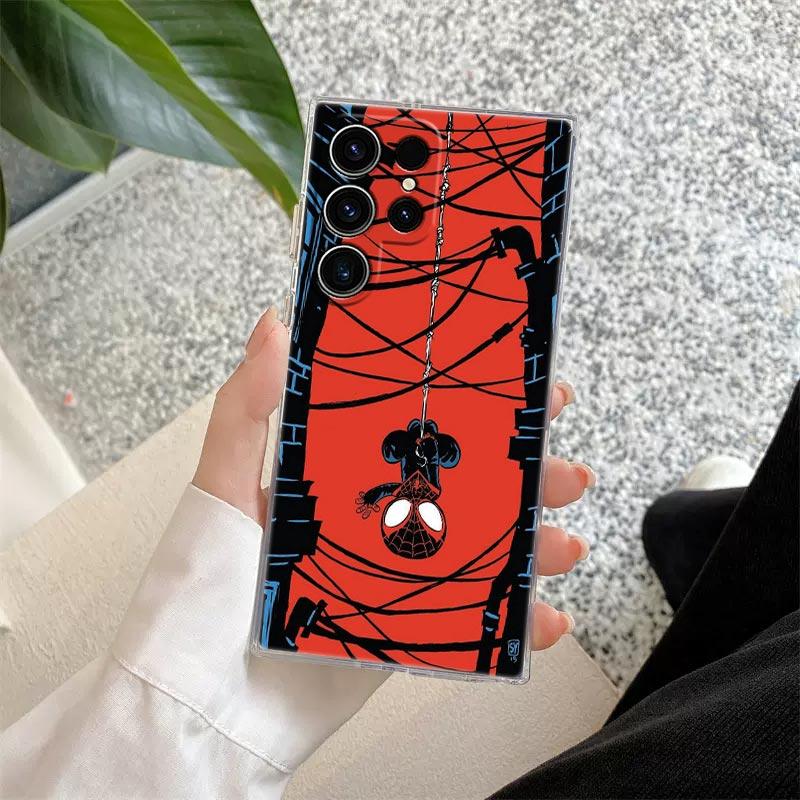 Funda Transparente Marvel Spiderman Venom S26 Para Samsung Galaxy S26 S25 Ultra S24 S22 S26 Plus S20 S23 S21 S25 FE 5G Cubierta Transparente