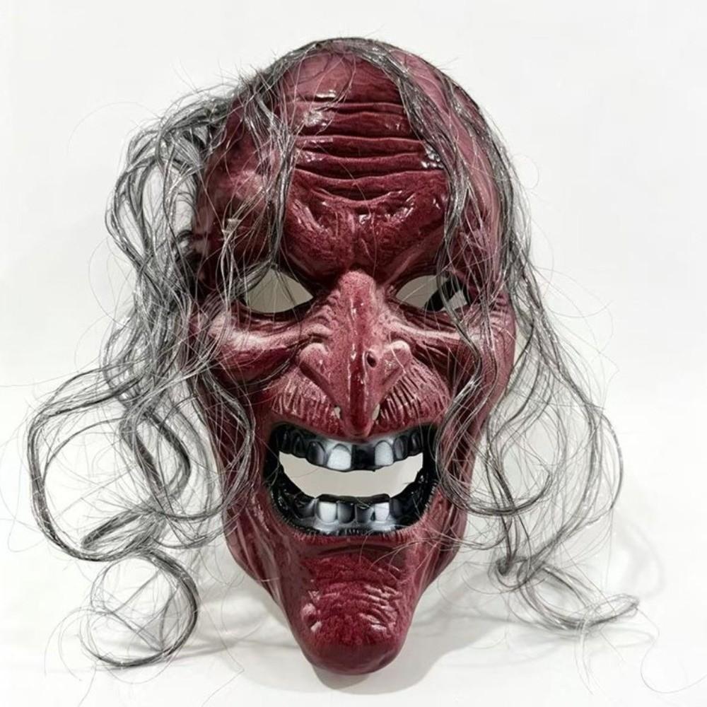 Creativity Scary Witch Mask Realistic Full Face Mask Novelty Halloween Witch Mask  Male Female