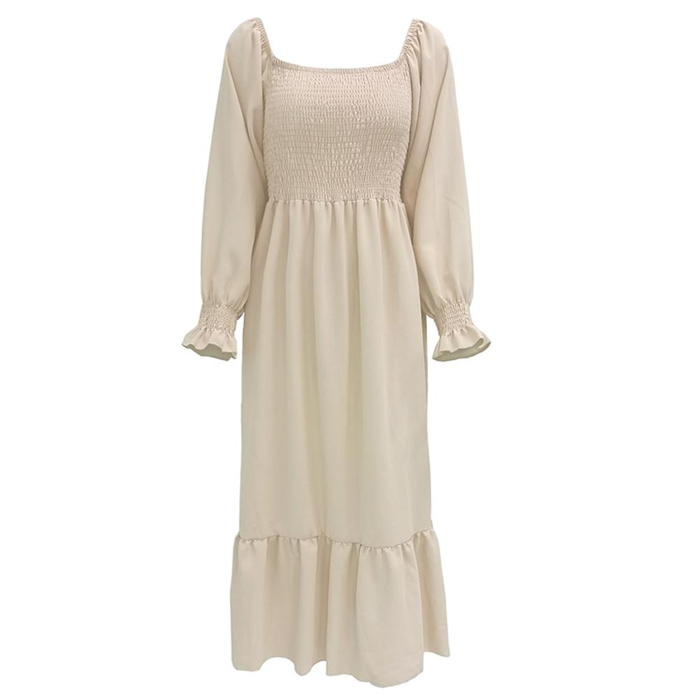 Buy Womens Summer Flare Maxi Dress Ladies Long Sleeve Square Neck Ruffle  Sundress at affordable prices  free shipping, real reviews with photos   Joom