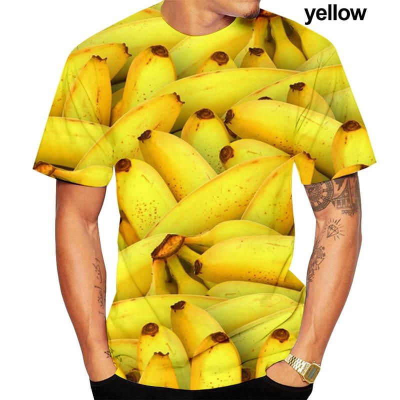 Magliette Stampa 3D Cibo Frutta Fresca Divertente Casual Hip Hop Uomo Donna Manica Corta Top