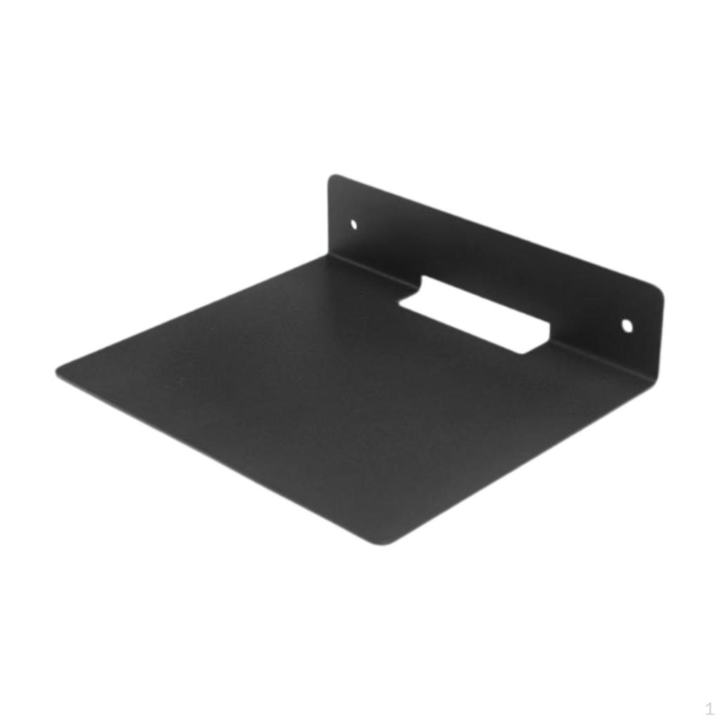 Høyttaler Veggfeste Flytende Metallhylle Kabelhåndtering L-formet Brakett Svart for Leker Bøker