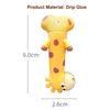 Kawaii Rubber Giraffe Ornament Groove Cartoon Giraffe Figurines Pasted Giraffe Model Computer