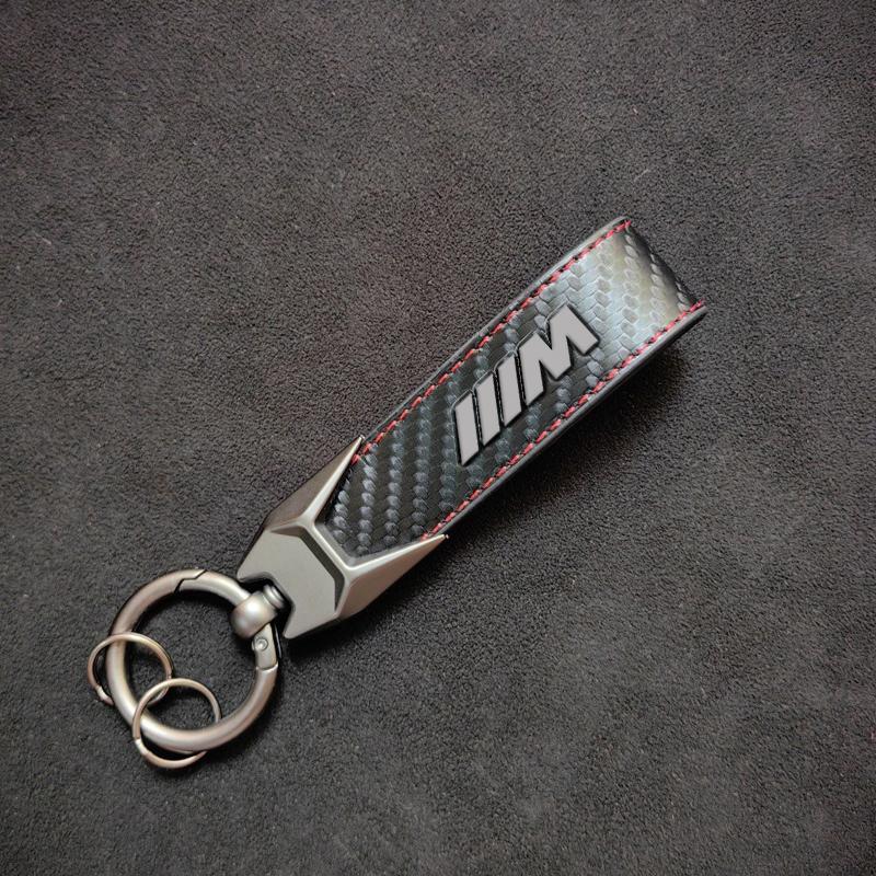Carbon Fibre Keyring Car Keychain Anti-Loss Holder For BMW M Emblem E46 E36 E34 F10 E90 F30 E60 F30 E53 E30 E92 E87 accessories pdck62