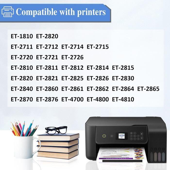 SHUOLEI 104 Encre Compatible avec Epson 104 Bouteille d'encre Multipack pour ET-1810 ET-2726 ET-2810 ET-2811 ET-2812 ET-2814 ET-2