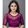 Blusa de Boda Pakistaní Cuello Redondo Choli Étnico para Mujer India Mangas Medias