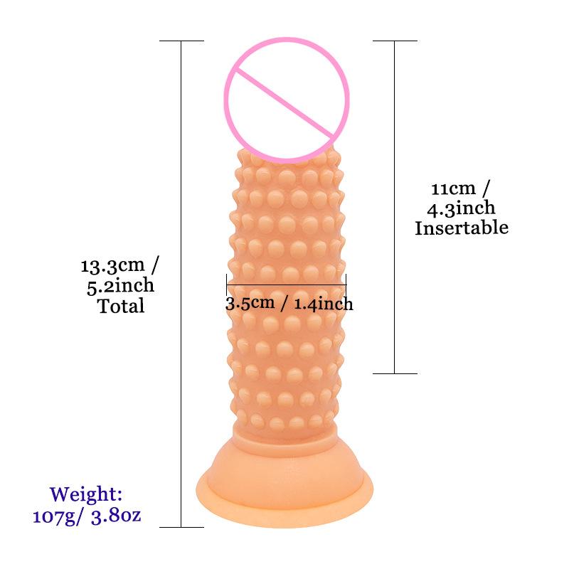 Particles Stimulate Corn Dildo with Suction Cup Butplug Sexe Jueguetes Sexuales Adult Analplug Erotic Masturbator Pleasure Waterproof & Easy To Clean