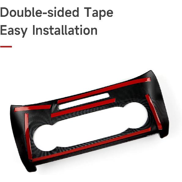 Car Carbon Fiber Center Console AC Switch Panel Sticker Decal Trim Cover Interior Decoration For Ford Bronco Sport    2024 2025 Accessories