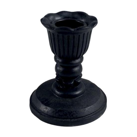 French Style Candle Holder Vintage Taper Holder, Nostalgic Resin Candlestick Decorative Soft Decoration Accessories Stand for Wedding Party