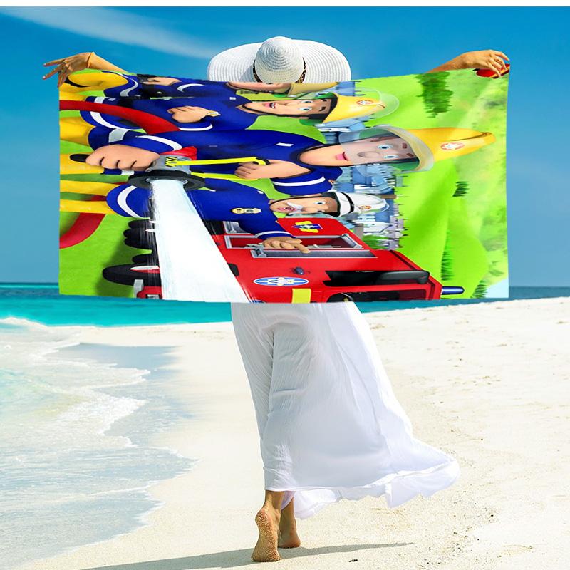 1pc Fire Brigade Adventure beach towel,quick drying absorbent beach towel,outdoor sports swimming beach towel,Soft and comfortable Y72838