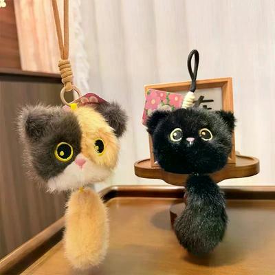 Cute Cat Plush Doll Toy Pendant For Women Backpack Car Hangings Ornament Accessories Gifts