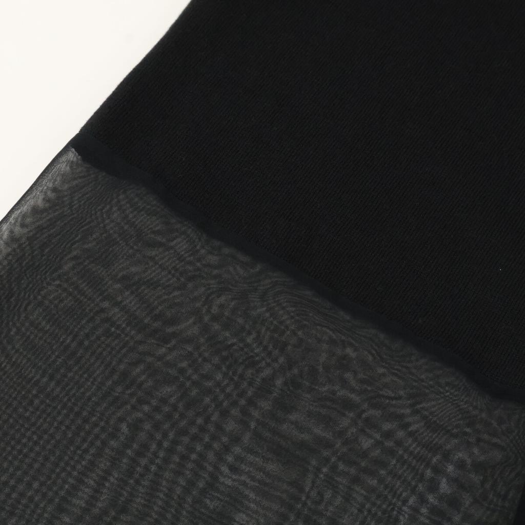 HYKE 211-13206 Sheer/knit switching pants/ Bottoms 2 blackUsed