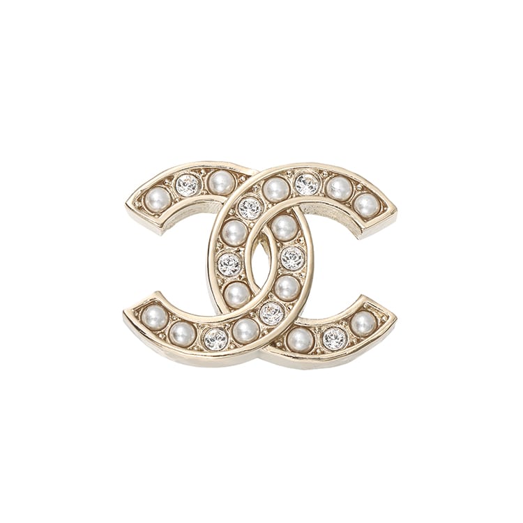 CHANEL Pearl Rhinestone Stud Earrings Women's Silver ABB771-B14169-NR657