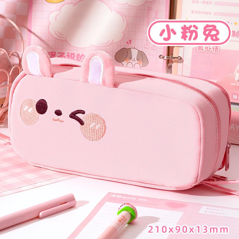 

Kaba Bear Little Black Cat Large Capacity Pencil Bag High Looking Ins Style Girls Stationery Box Bag