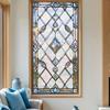Gebrandschilderd Glasfolie Geometrische Patronen Raamstickers Decoratieve Regenboog Statische Glassticker