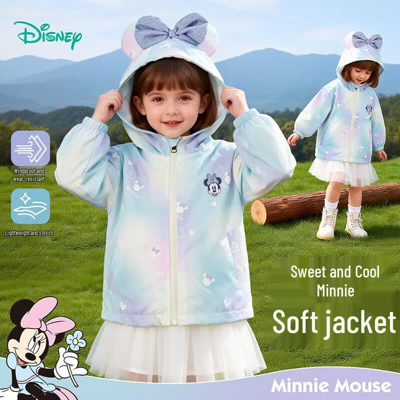 Disney Minnie Gradient Girls' Hooded Windbreaker Jacket