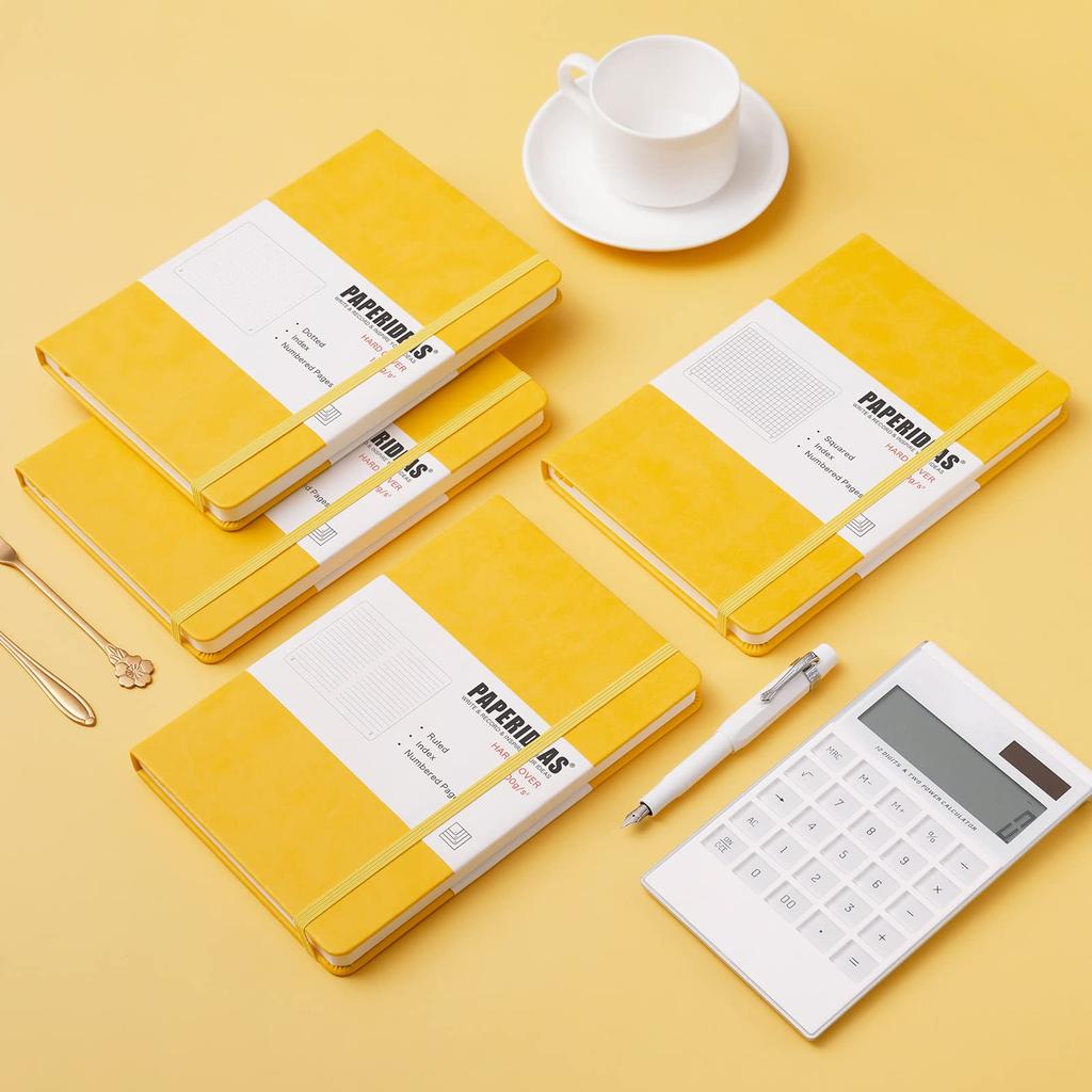 PAPERIDEAS A5 Hardcover Notebook, (Dot, Pink)