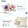 Flower Decorative Throw Pillow Covers 18x18 Inch Watercolor Floral Farmhouse Cushion Cover 4 Pcs Pink Yellow Purple Blue Tulip Pillow Case for Couch