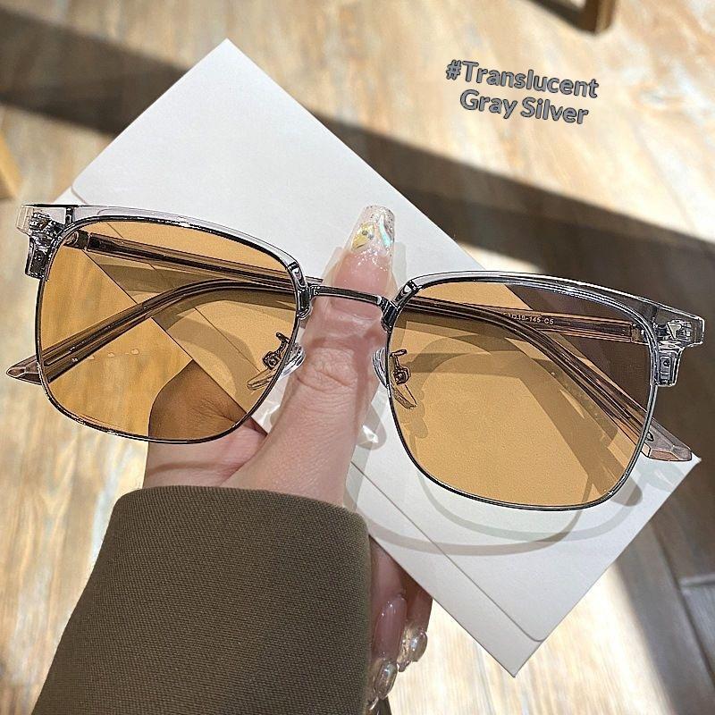 1Pcs Square Metal Frame Computer Glasses Pochromic Anti Radiation Blue Light Eyeglasses For Women Men