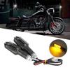 1 Pair Universal LED 12V Motorcycle Turn Signal Lamps Yellow Light Modified Accessories