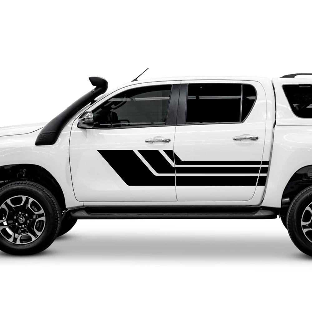 2 buc. Autocolante auto de stilizare a ușii laterale a camionetei pentru Toyota Hilux SR5 SR GR AN10 AN20 AN30 2005 Autocolante de vinil PVC Accesorii auto