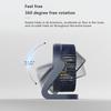 1 Stück 5 Zoll Kleiner Schreibtischkühlungs-USB-Strom Tragbarer Ventilator Super Leiser Kühler 360-Grad-Drehventilator für Zuhause Mini-Tischventilator