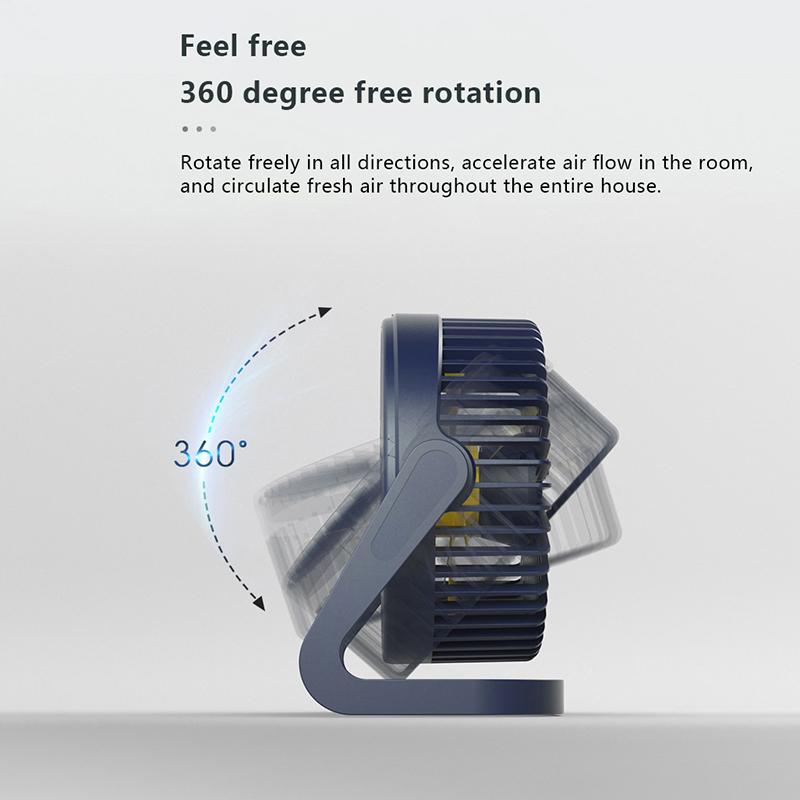 1 Piece 5 Inches Small Desk Cooling Usb Power Portable Fan Super Mute Cooler 360 Degree Rotation Fan For Home Mini Desktop Fan