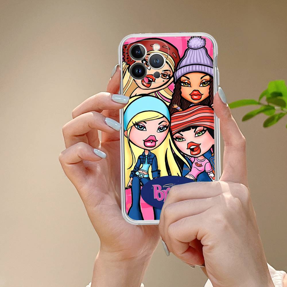 Cute B-Bratz Doll Transparent Soft Phone Case For IPhone 15 12 14 16 17 13 Plus 11 Pro Max 13 Pro